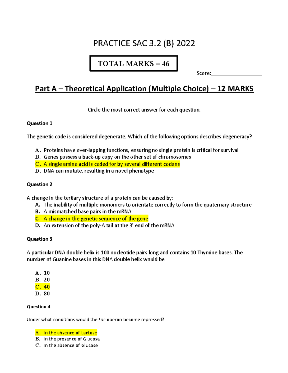 Practice Sac Unit 3 A Solutions - PRACTICE SAC 3 (B) 2022 Score ...