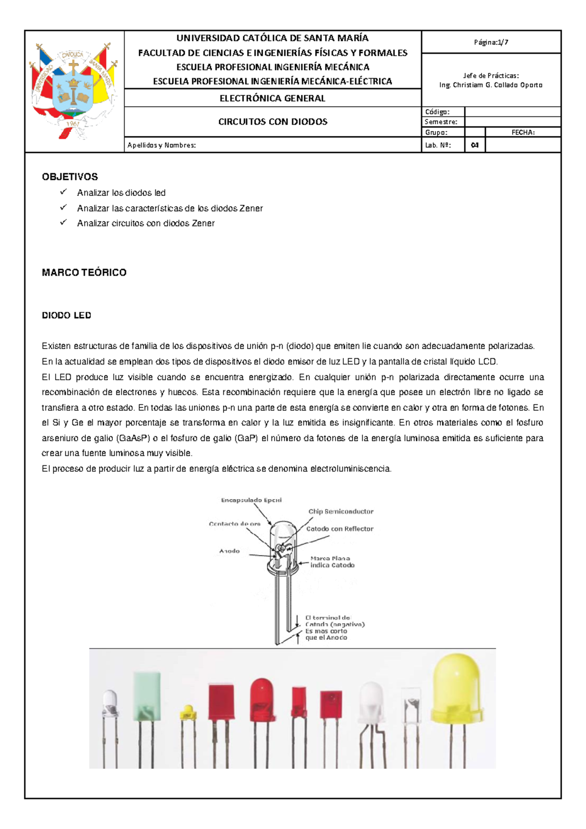 Eltk Gral Lab04 Ckts Con Diodos - UNIVERSIDAD CATÓLICA DE SANTA MARÍA ...