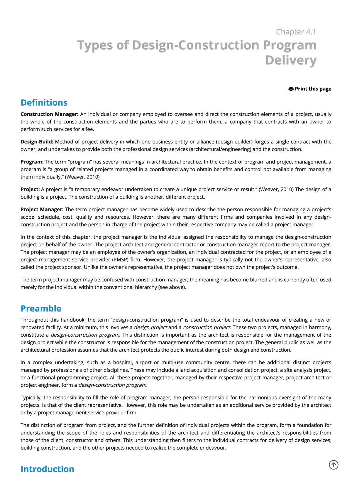 Week 3 - Chapter 4.1 - RAIC - Chapter 4. Types of Design-Construction ...