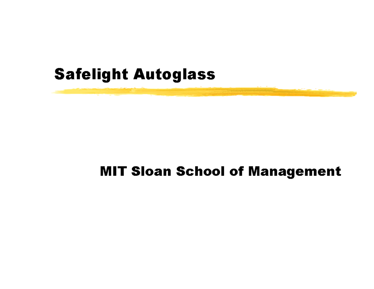 Safelight Autoglass Studocu