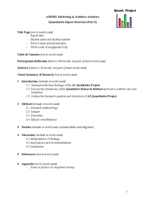 AMB211 A1 N11278722 - A1 Brand Positioning analysis AMB Charli Barber ...