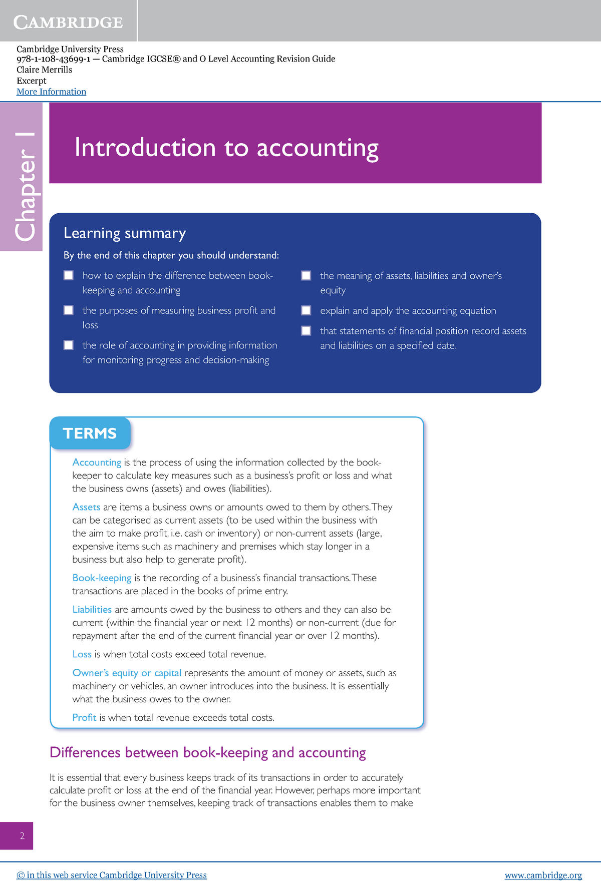 Cambridge Igcse And O Level Accounting Revision Guide 978 1 108 43699 1 Cambridge Igcse And O Studocu