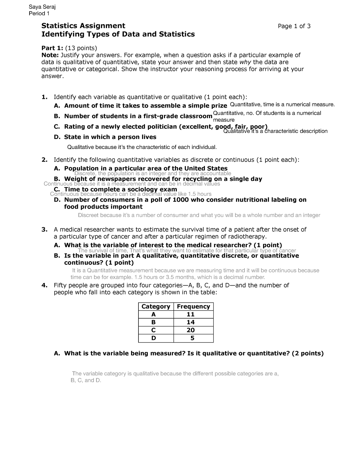 assignment 6 array statistics project stem