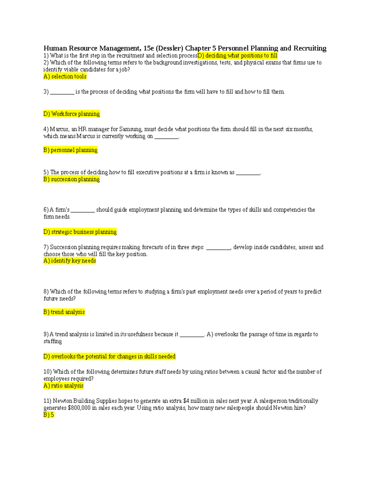 Exam 2 - Managerial Accounting - Human Resource Management, 15e ...