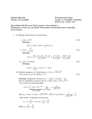 Laboration- 2 And 3 - Matematiska Vetenskaper LABORATION 2 TMV206 ...