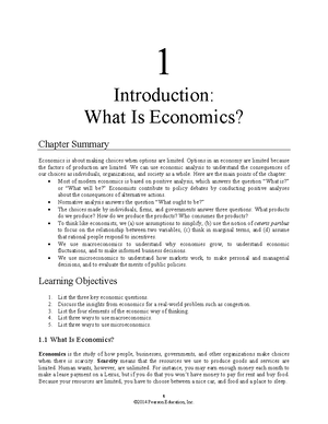 Macroeconomics Chapter 1 - Macro Chapter 1 Intro: What is Economics ...