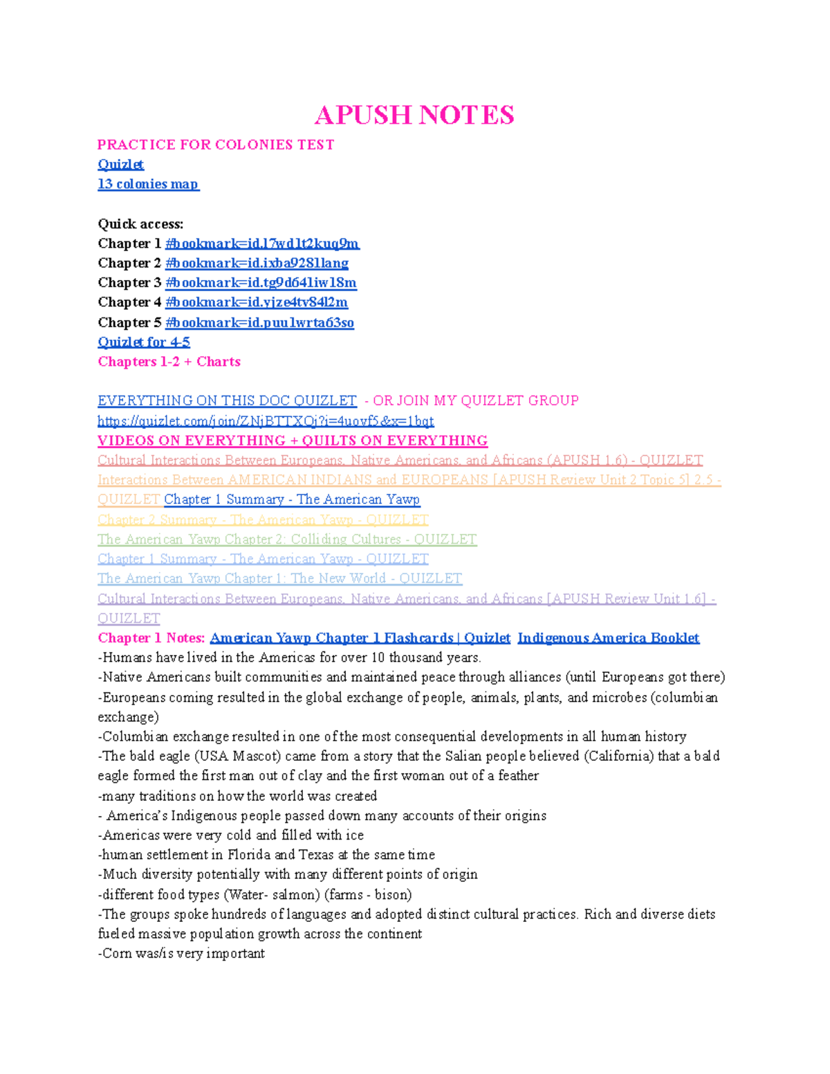 Apush notes APUSH NOTES PRACTICE FOR COLONIES TEST Quizlet 13