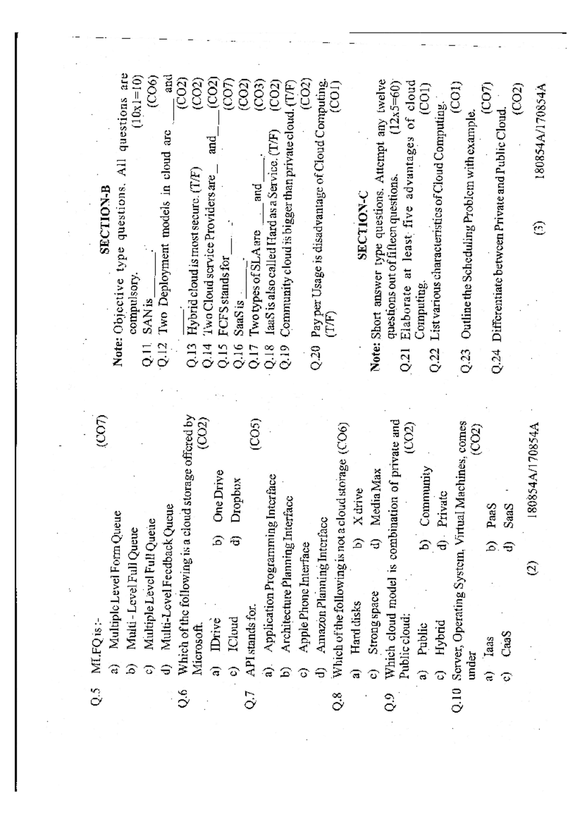Cloud-computing - Cloud computing previous year question paper - Q MLFQ ...