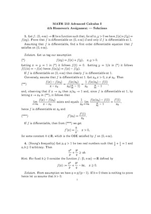 HW3Solutions copy - asdasd - MATH 213 Advanced Calculus I 3rd Homework ...