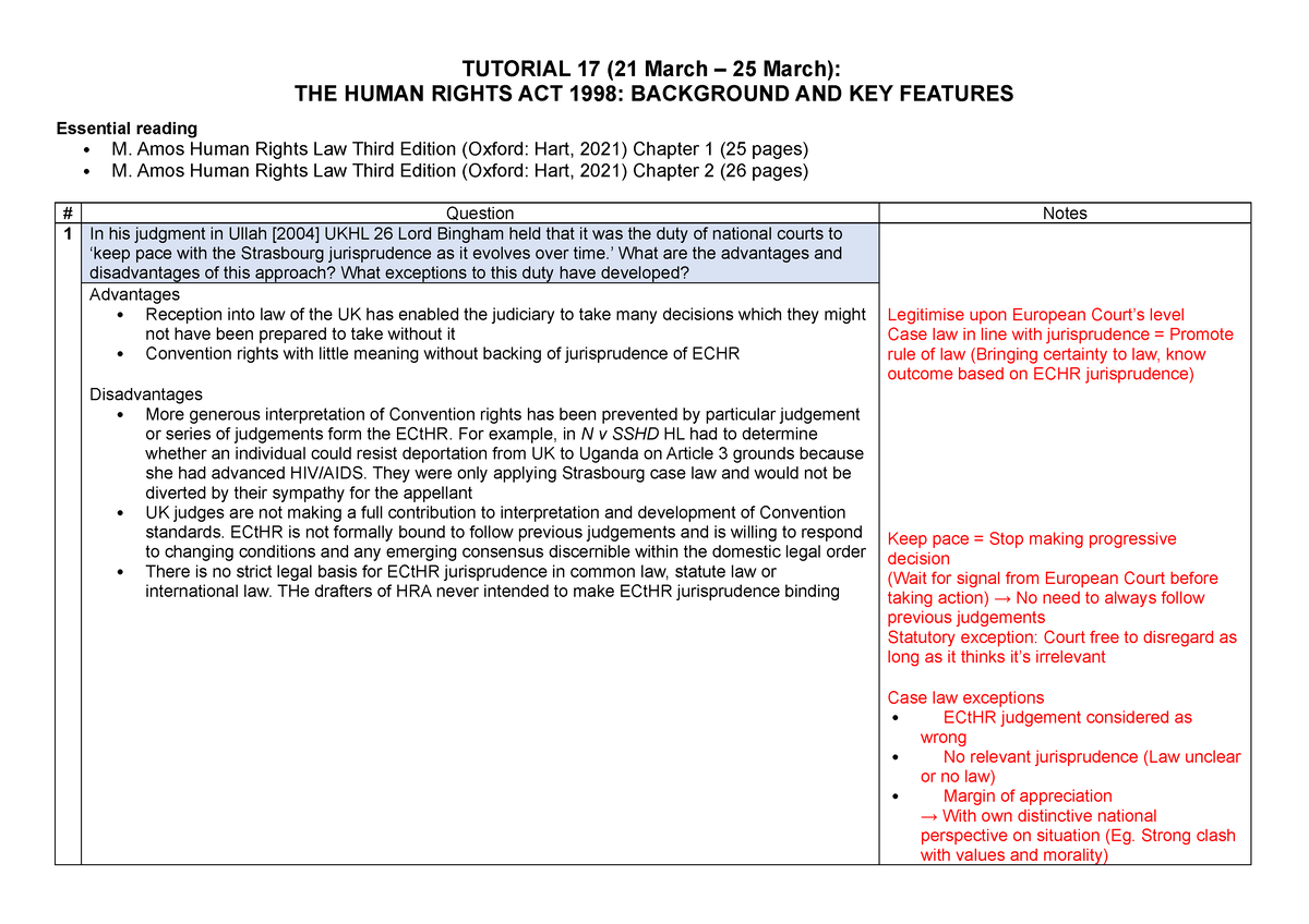 What Does The Human Rights Act 1998 Aim To Do