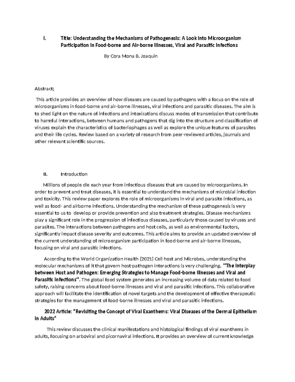 GEN Micro (ORIG 3 Journal Review Paper) - I. Title: Understanding the ...