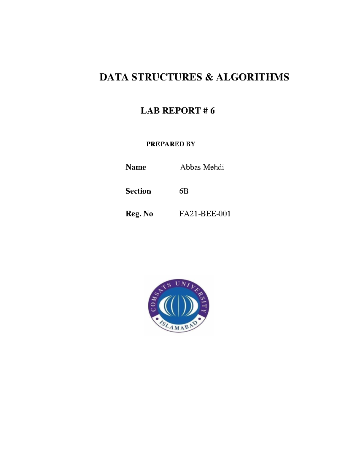 Lab06 - labreports - Electric Machines - DATA STRUCTURES & ALGORITHMS ...