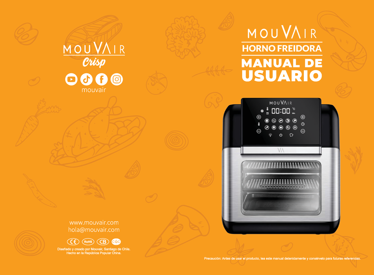 Horno Freidora de Aire 10L Mouvair Crisp - Mouvair