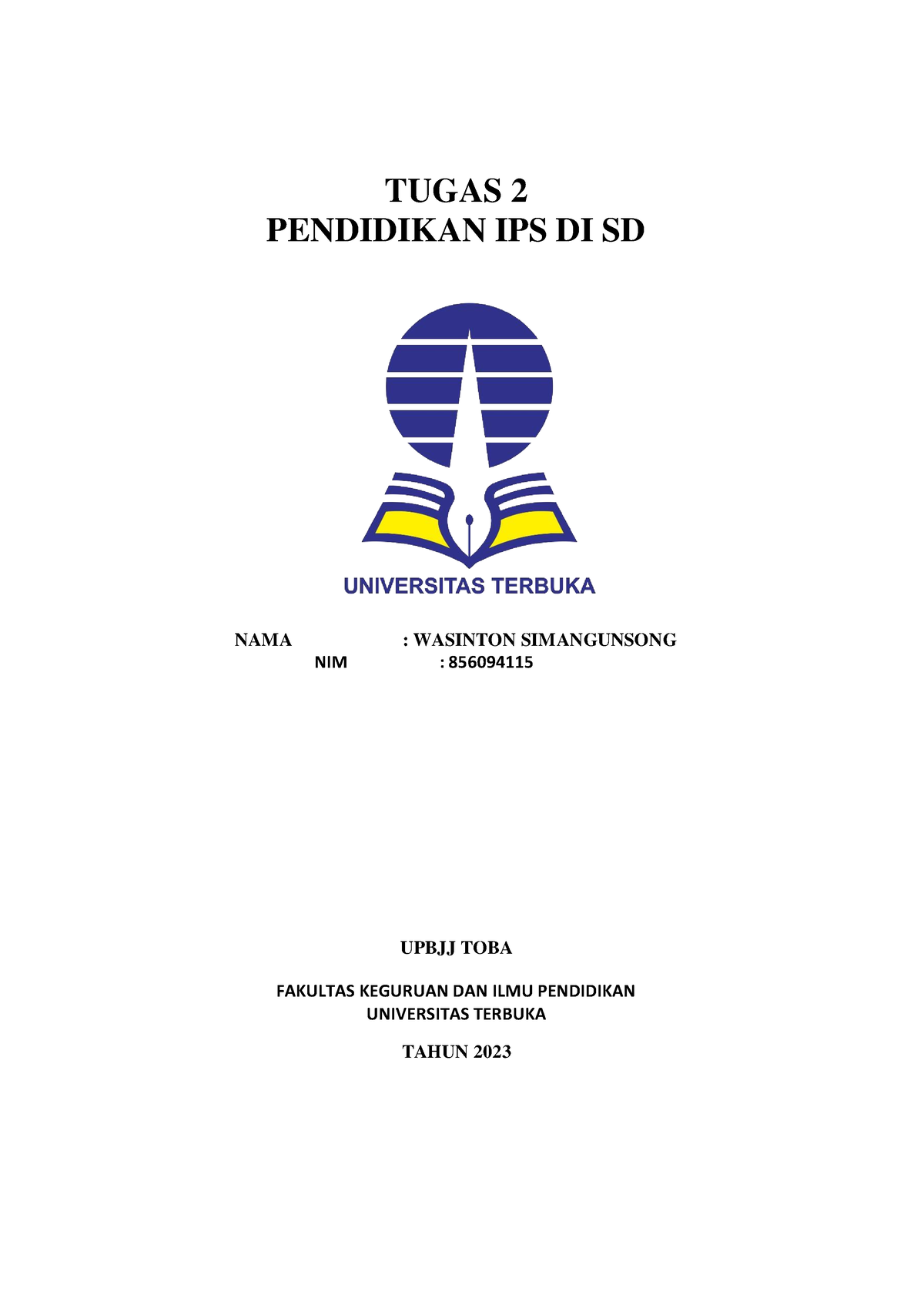 Tugas 2 Pendidikan IPS DI SD- Wasinton Simangunsong - TUGAS 2 ...