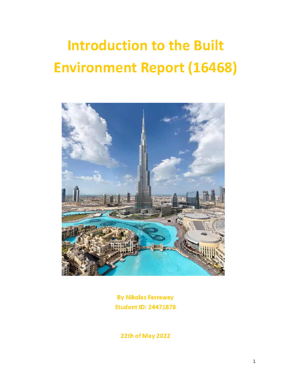 Copy of Daily Construction Report Template - Introduction to the Built ...