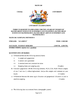 MATH 201 exam - ENSURES LEARNERS GET ACCESS TO MATHS SKILLS THAT WILL ...