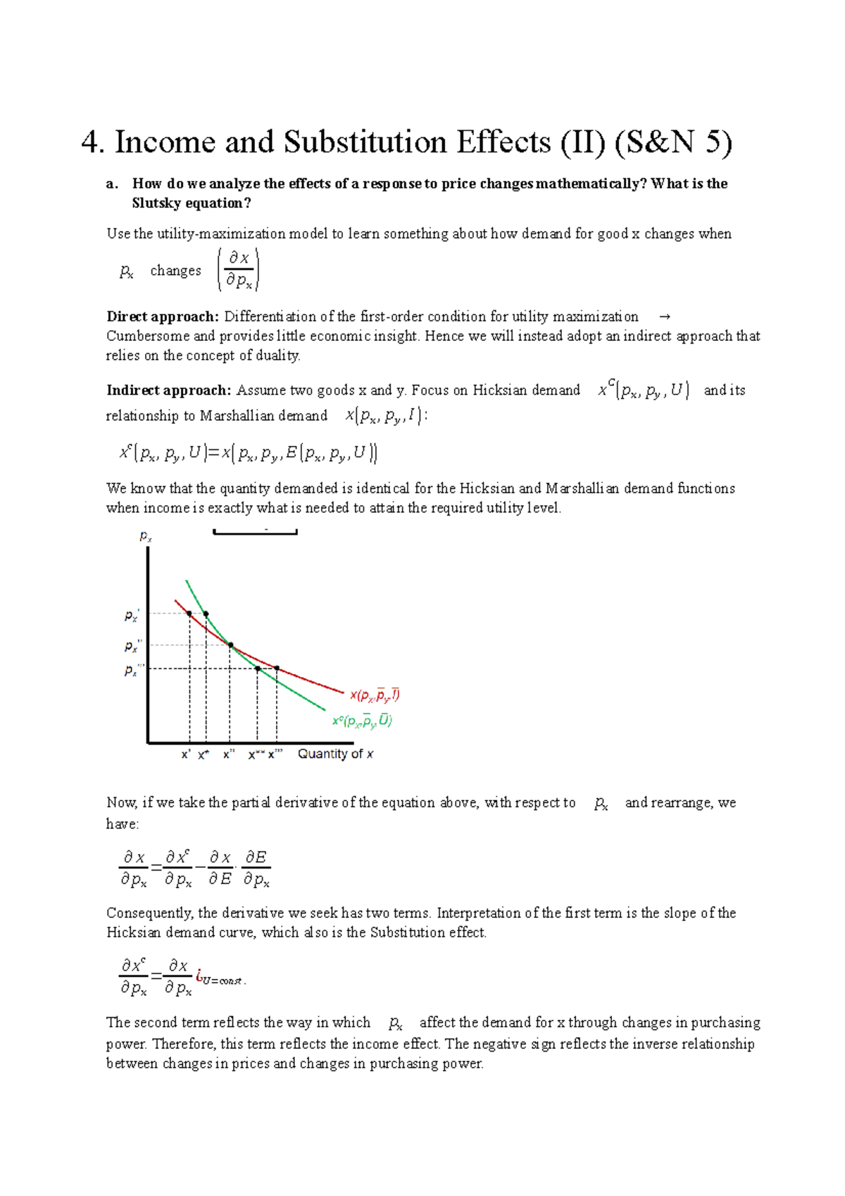 4. Income effect & Substitution effect II - 4. Income and Substitution ...