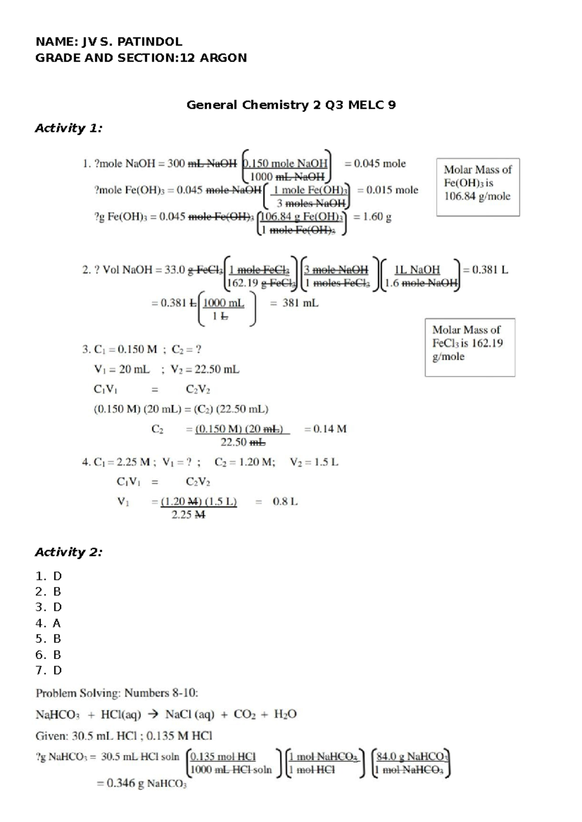 General chemistry 2 q3 melc 9 science technology engineering