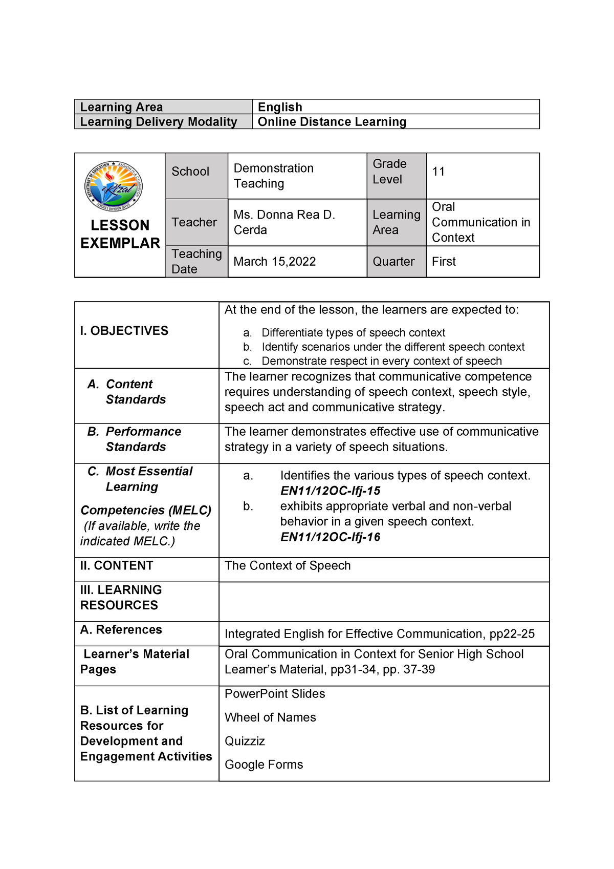 dlp-donna-rea-d-cerda-lesson-plan-in-oral-context-of-speech-n-type-of-speech-context