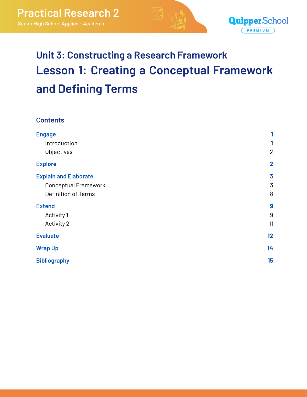 Final (SG) PR2 11 12 UNIT 3 Lesson 1 Creating a Conceptual Framework ...