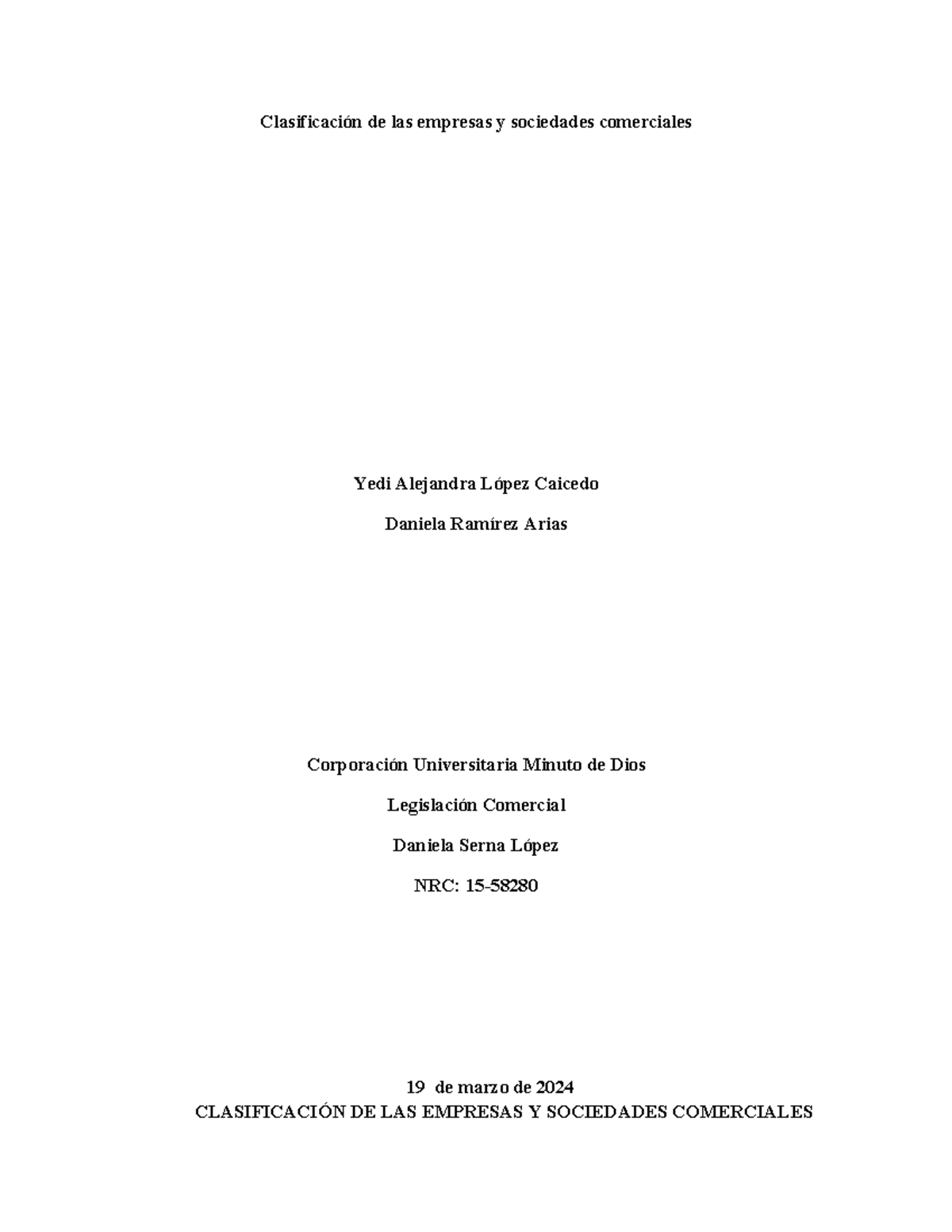 Clasificación de las empresas y sociedades comerciales - Clasificación ...