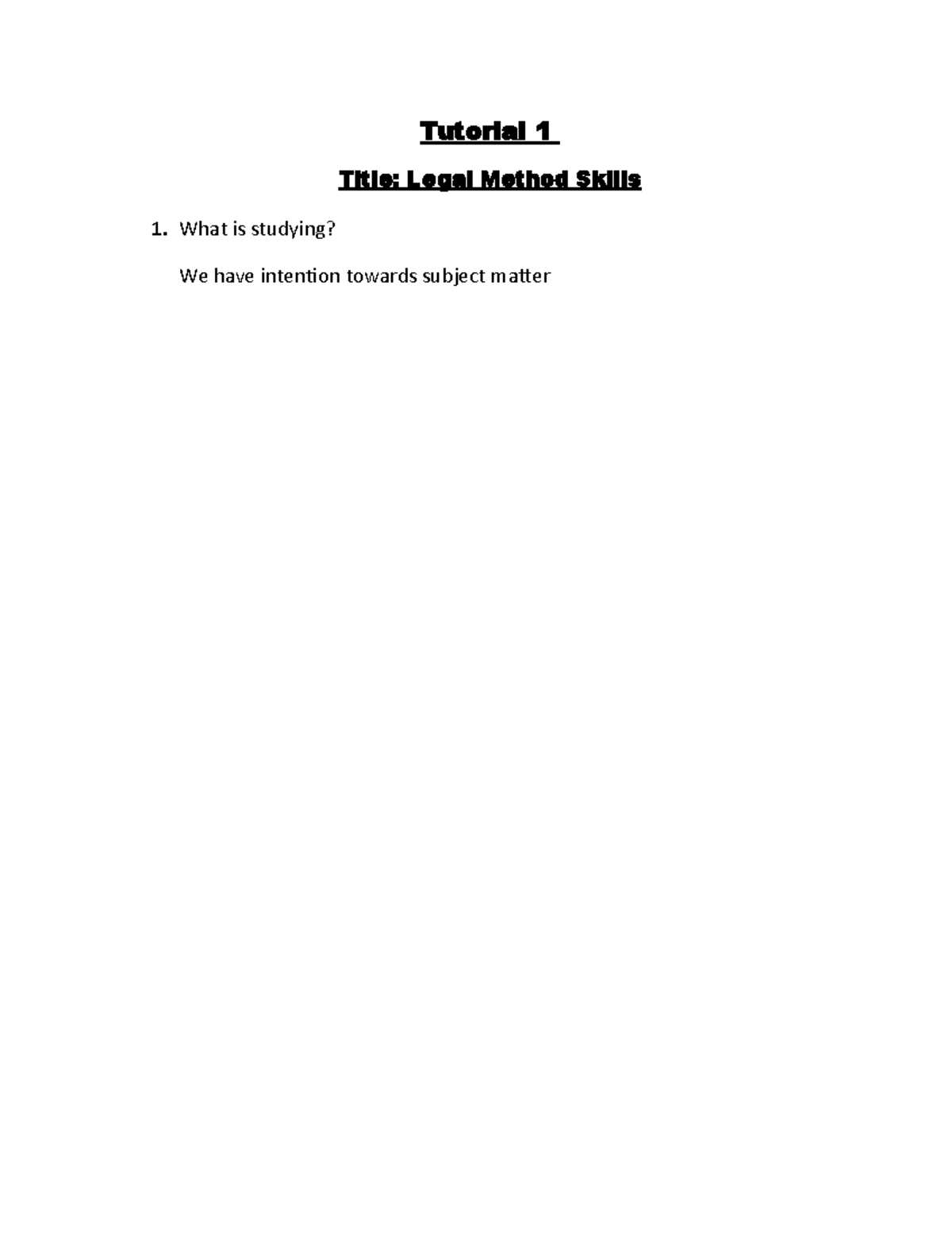339402 T1- Legal Method Skills - Tutorial 1 Title: Legal Method Skills ...
