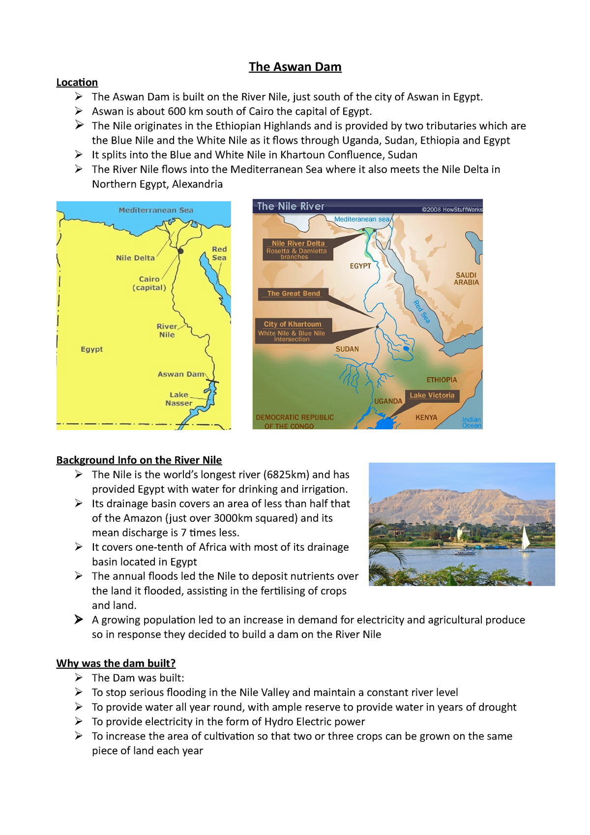 aswan dam case study geography