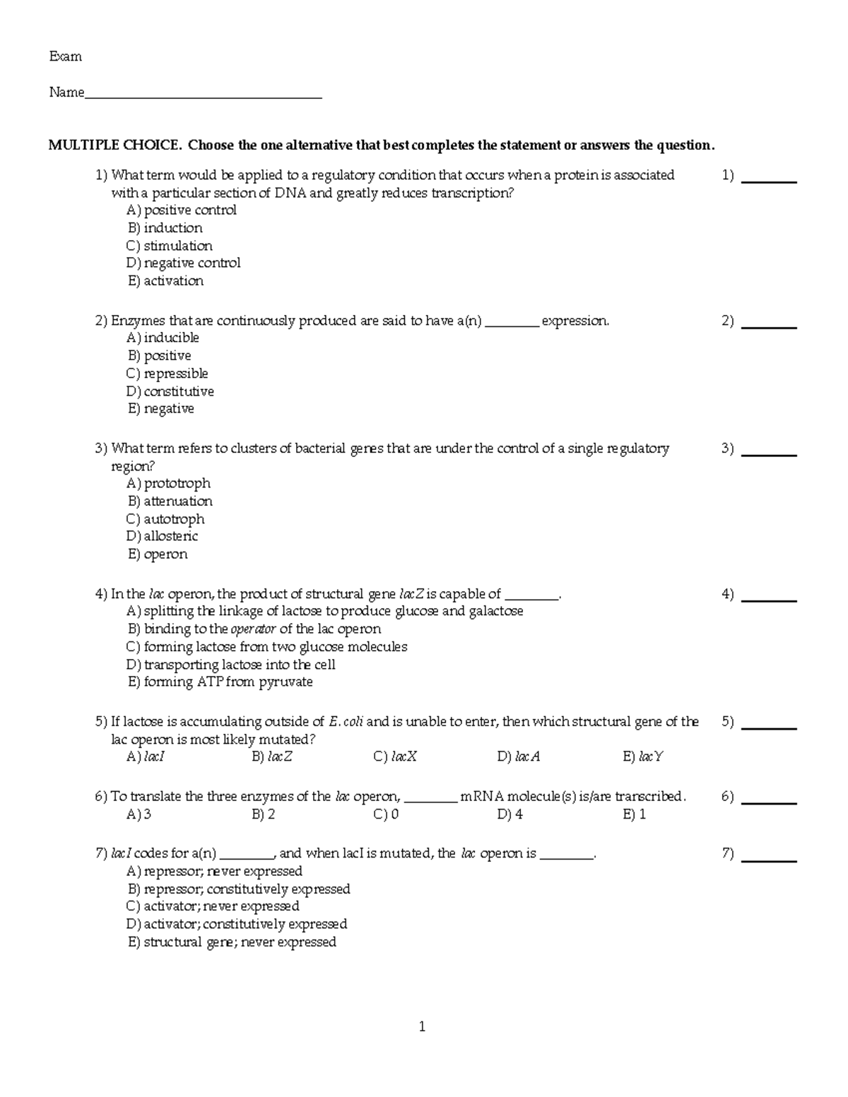 Sample/practice Exam 2019, Questions And Answers - Exam MULTIPLE CHOICE ...