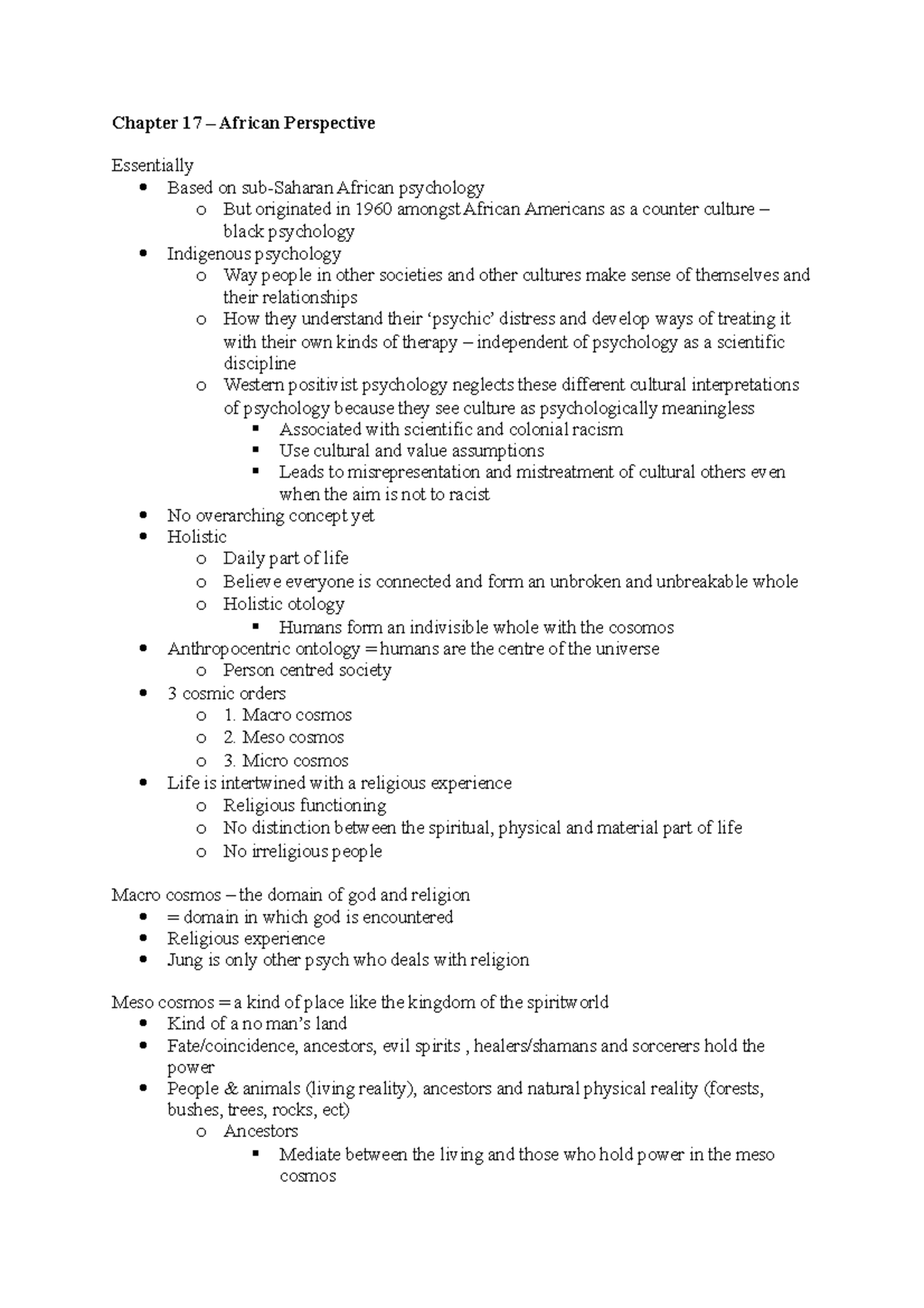 Chapter 17 - african perspective - Chapter 17 – African Perspective ...