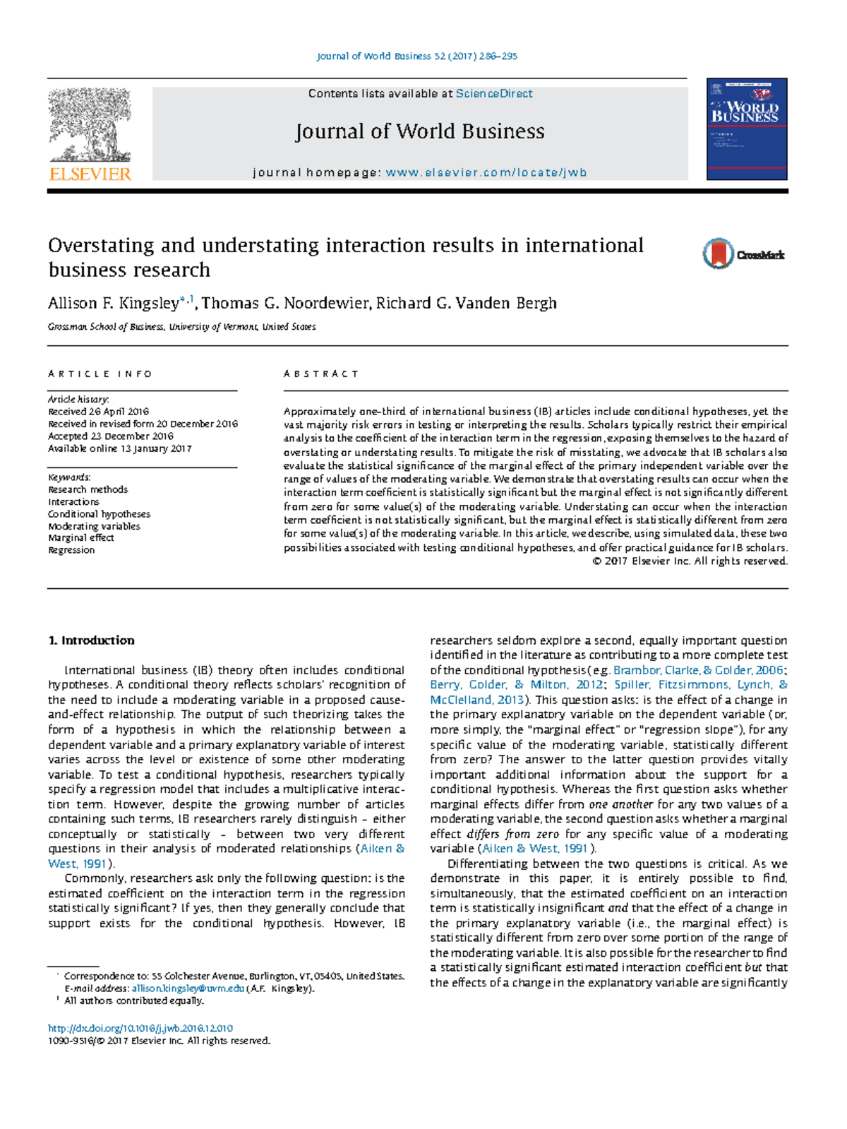 Interaction term paper - Overstating and understating interaction ...