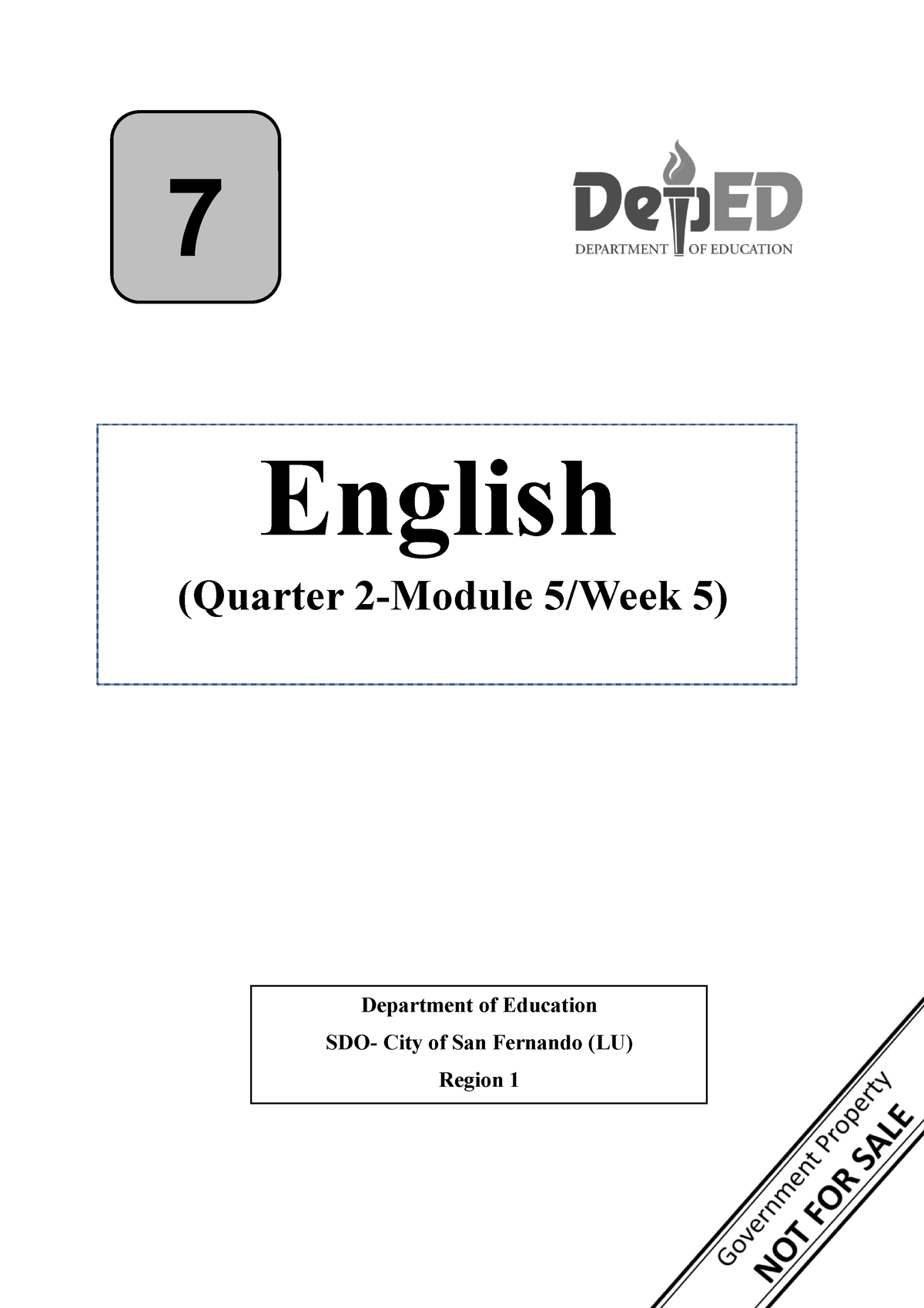 English 7 Q2 W5 Na English Quarter 2 Module 5week 5 Department Of Education Sdo City Of 4864