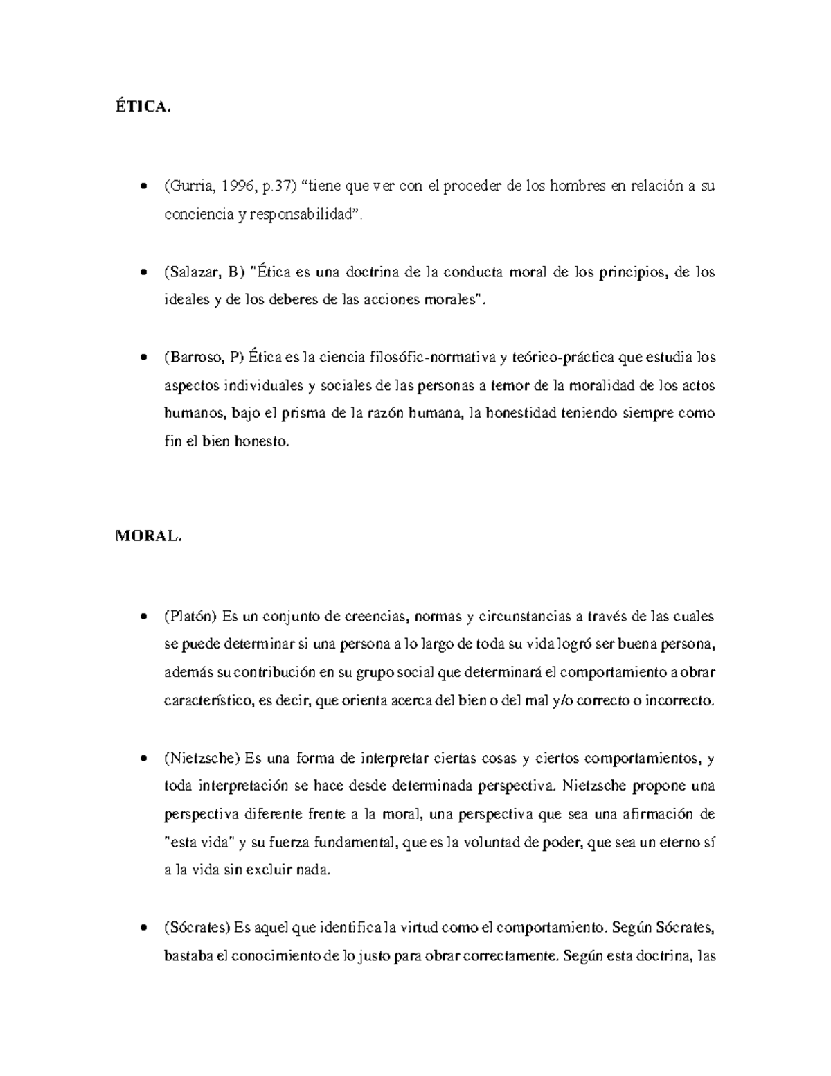 Deontología - dsadas - ÉTICA. (Gurria, 1996, p)