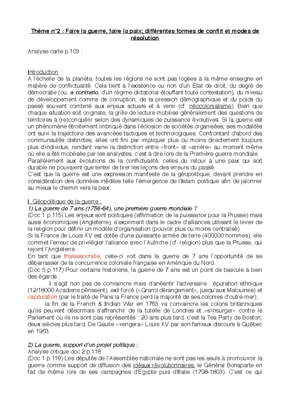 Dissertation Faire La Guerre Faire La Paix www.studocu.com