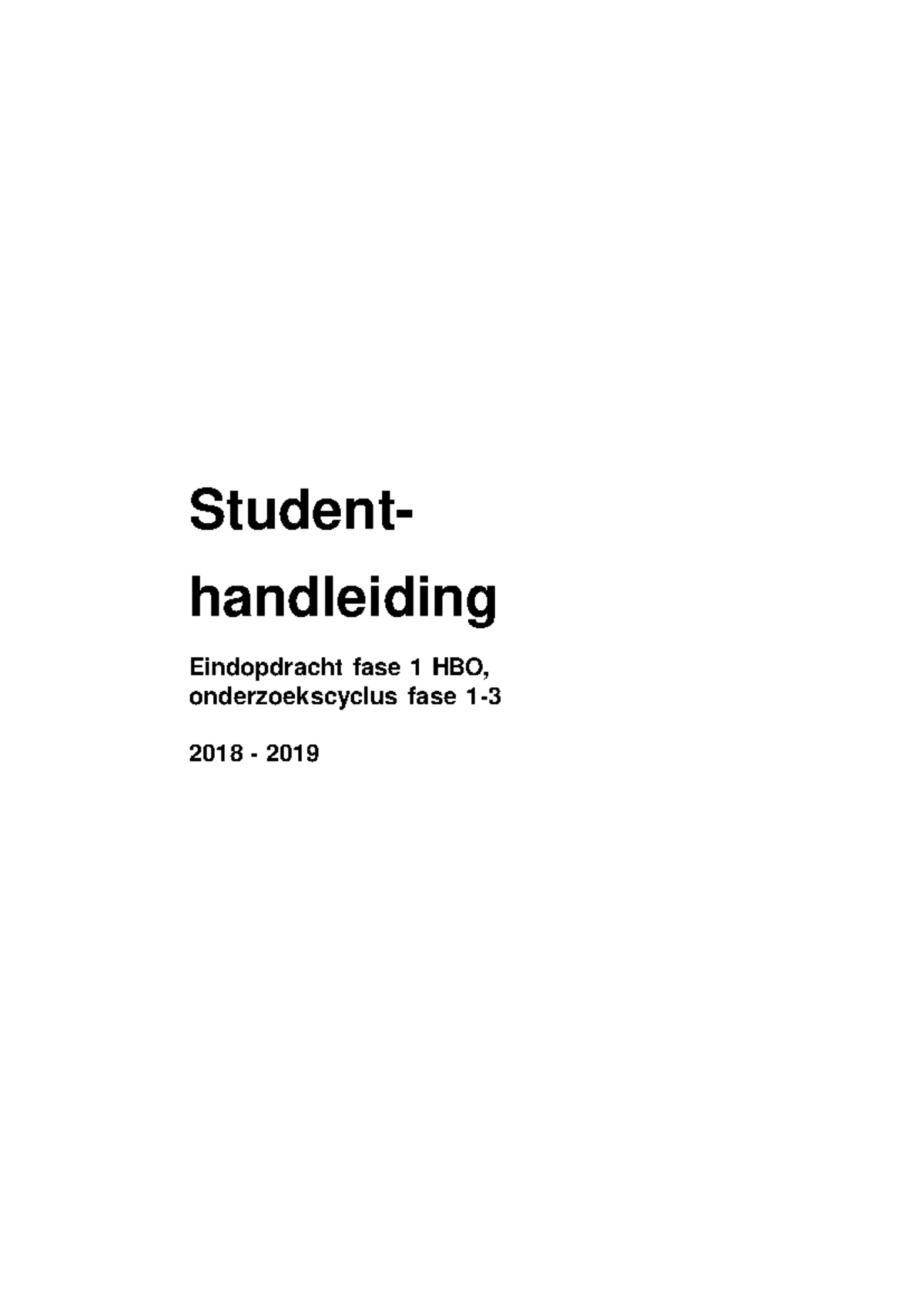 Studenthandleiding Eindopdracht HBO Fase1-3 (2018-2019 ) - Student ...