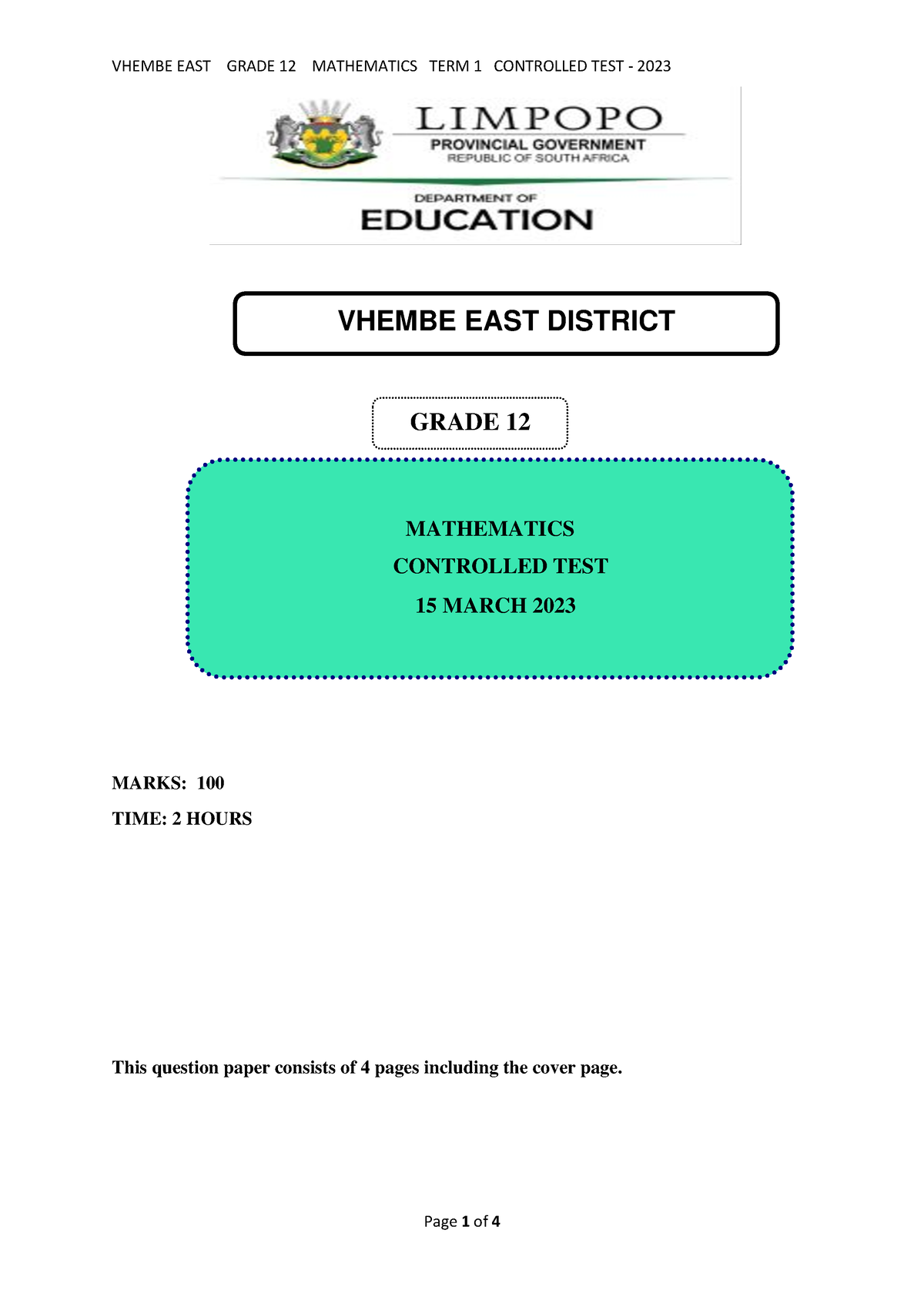 mathematics grade 12 term 3 control test 2024 pdf download