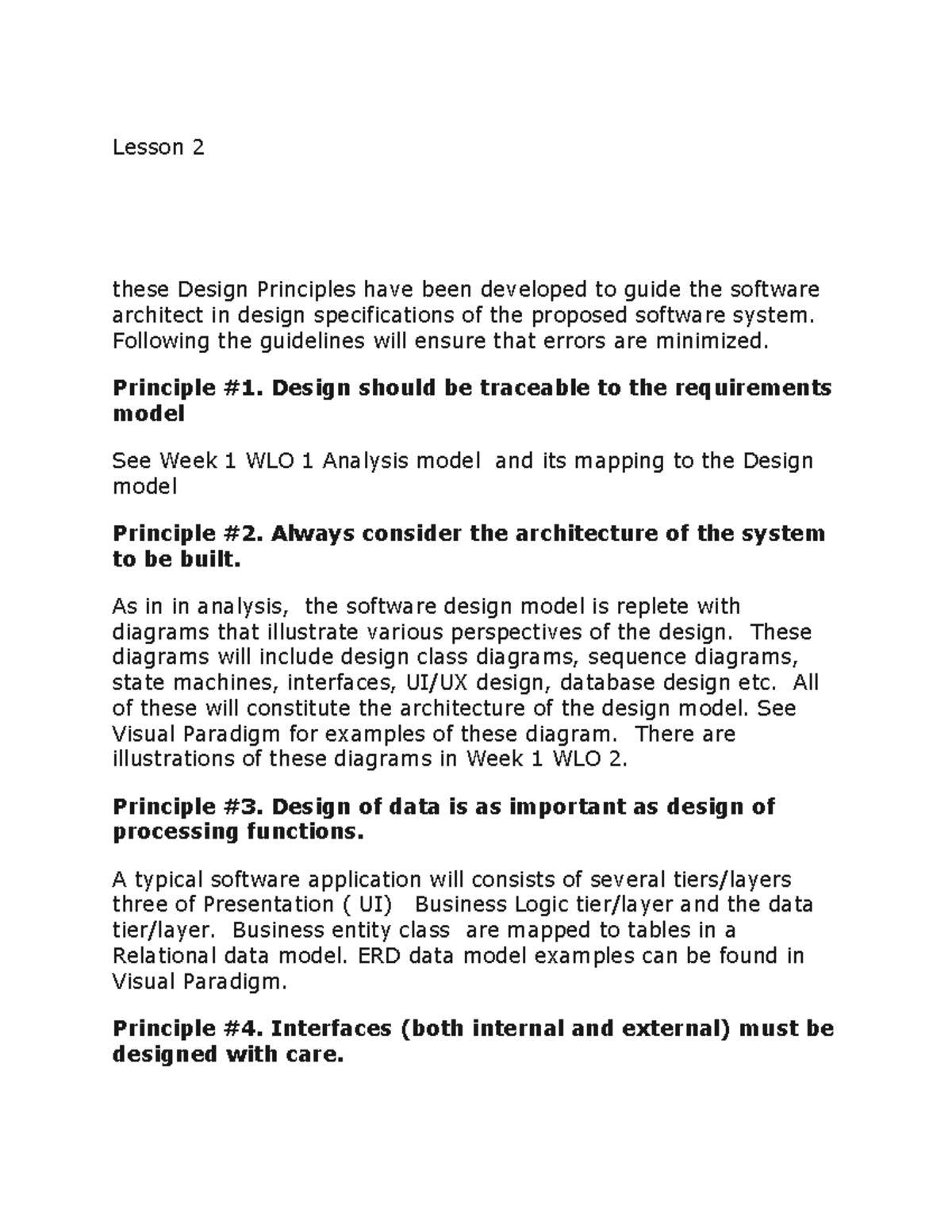 Lesson 2 Software Systems Design (Combined) - Lesson 2 these Design ...