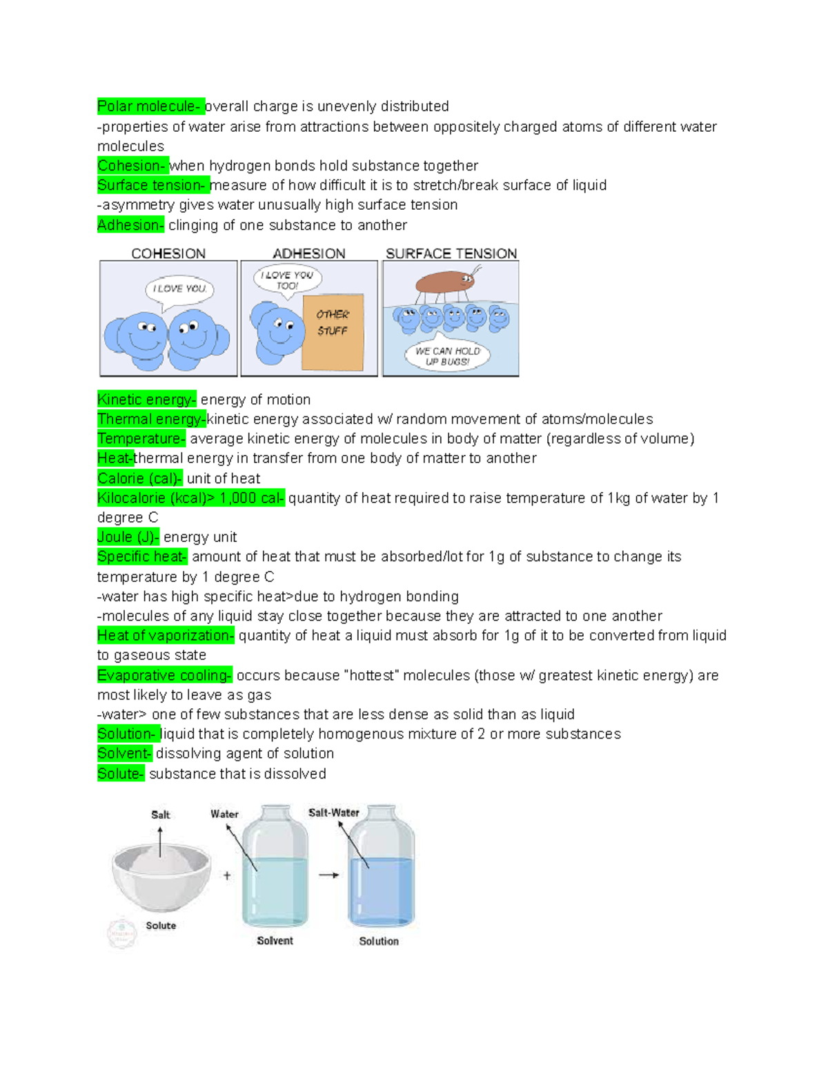 Water and Life - Polar molecule- overall charge is unevenly distributed ...