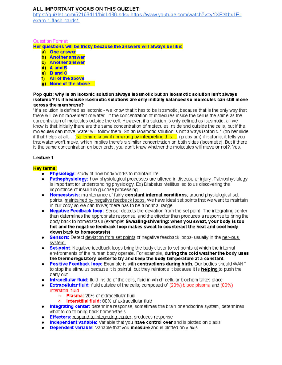 436 Exam Review Midterm - Quizlet/52153411/biol-436-sdsu Youtube/watch ...