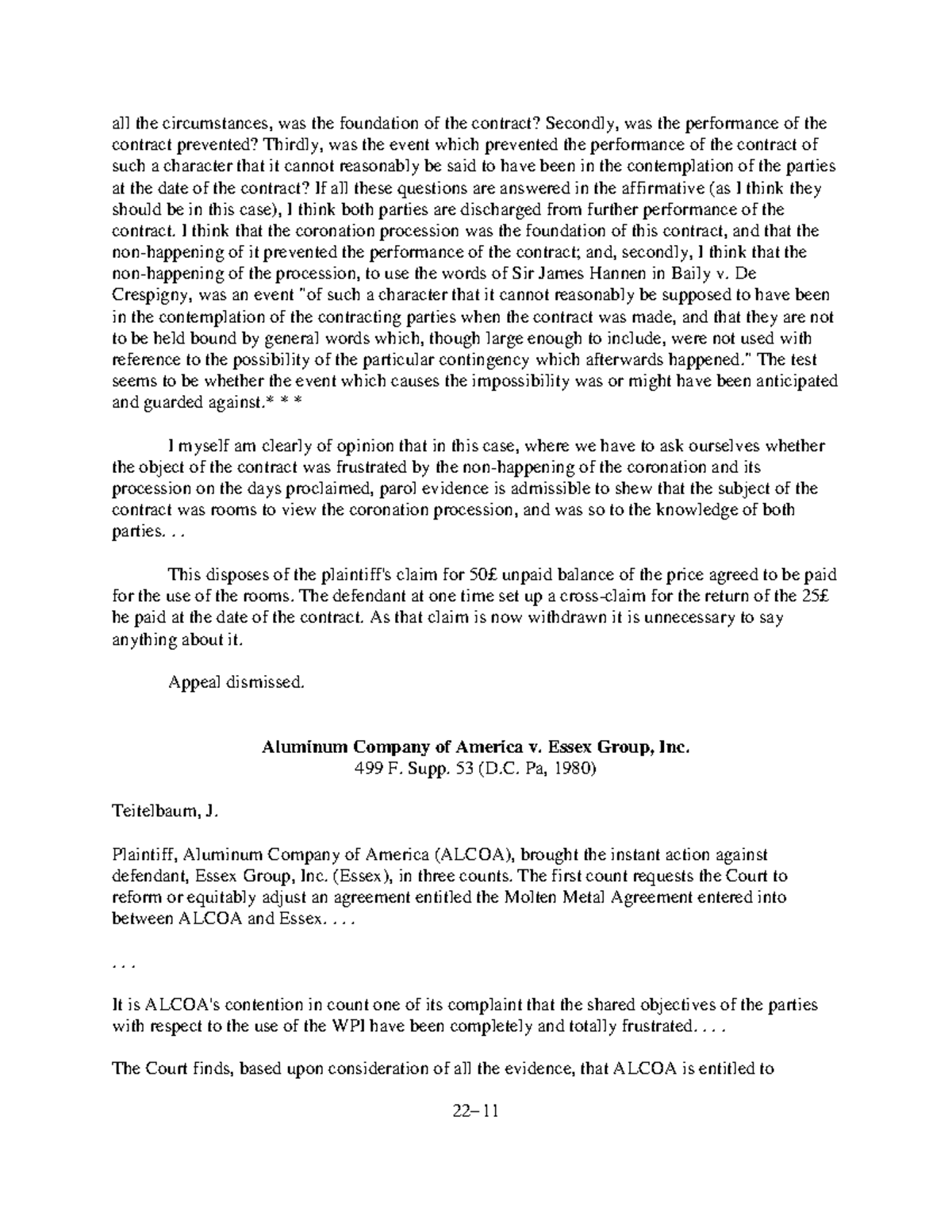 Aluminum Company of America v. Essex Group, Inc all the circumstances, was the foundation of