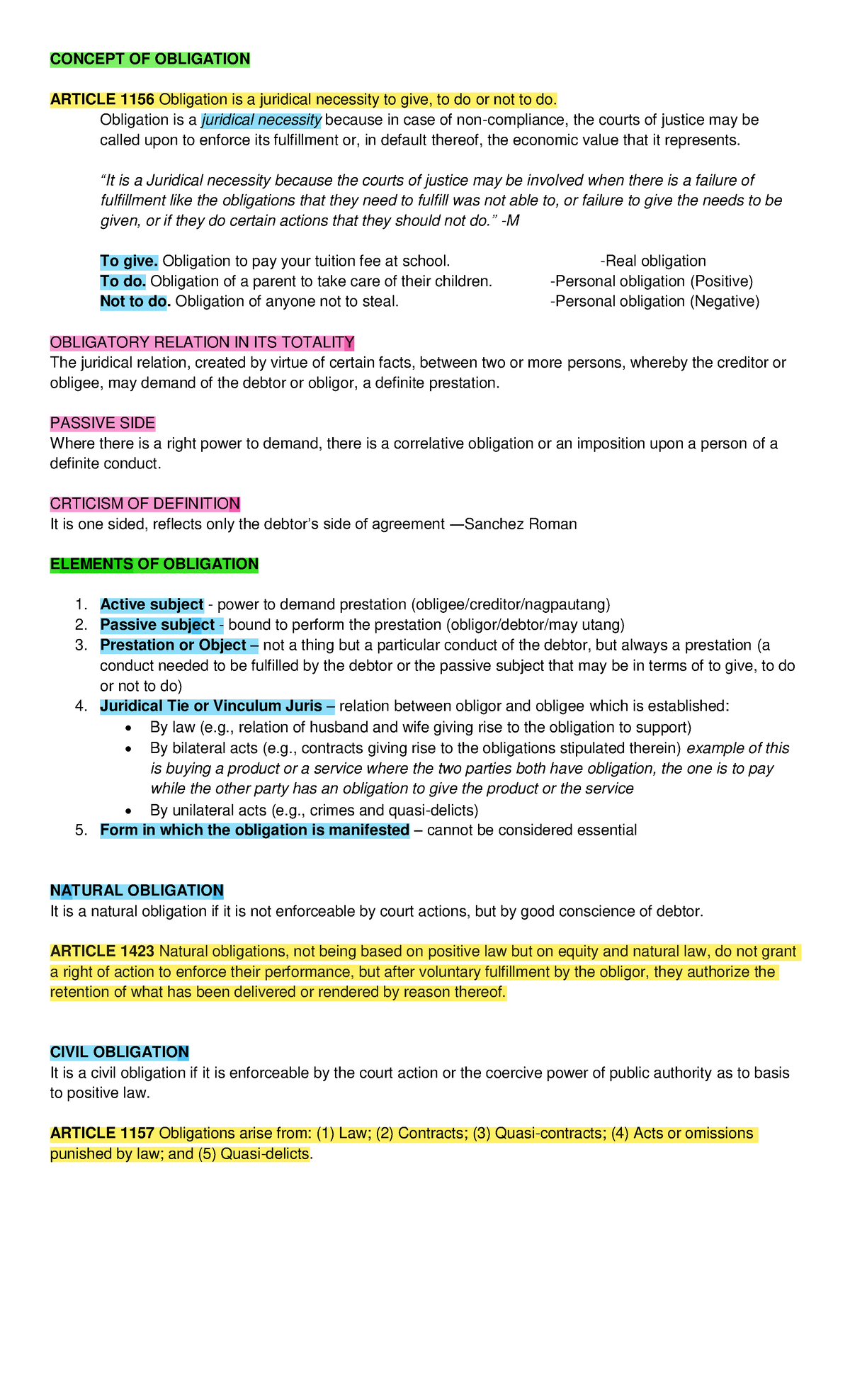 Notes On General Provisions Of Law On Obligations And Contracts Pup Studocu Notes On General Provisions Of Law On Obligations And Contracts Pup Studocu