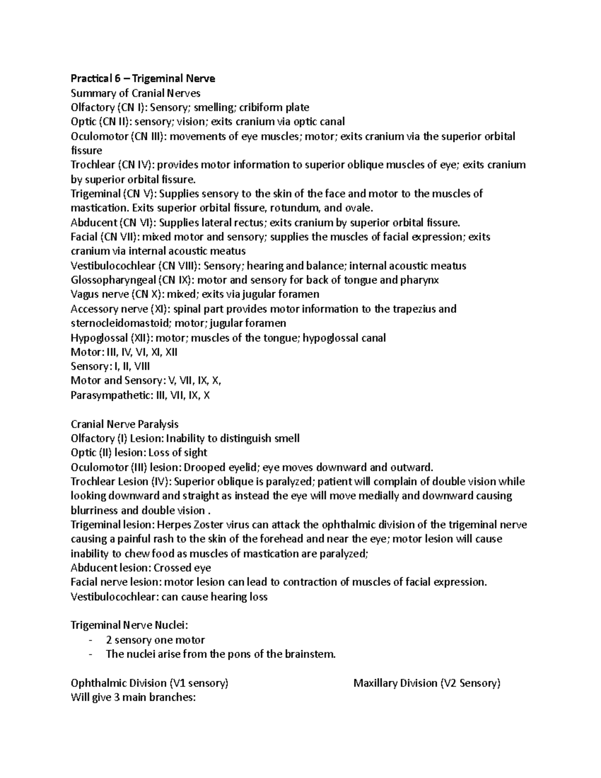 practical-6-1-af-practical-6-trigeminal-nerve-summary-of-cranial