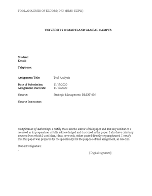 Project 2 - Grade: A - TOOL ANALYSIS OF EZCORP, INC. (NMS: EZPW) UNIVERSITY  of MARYLAND GLOBAL - Studocu