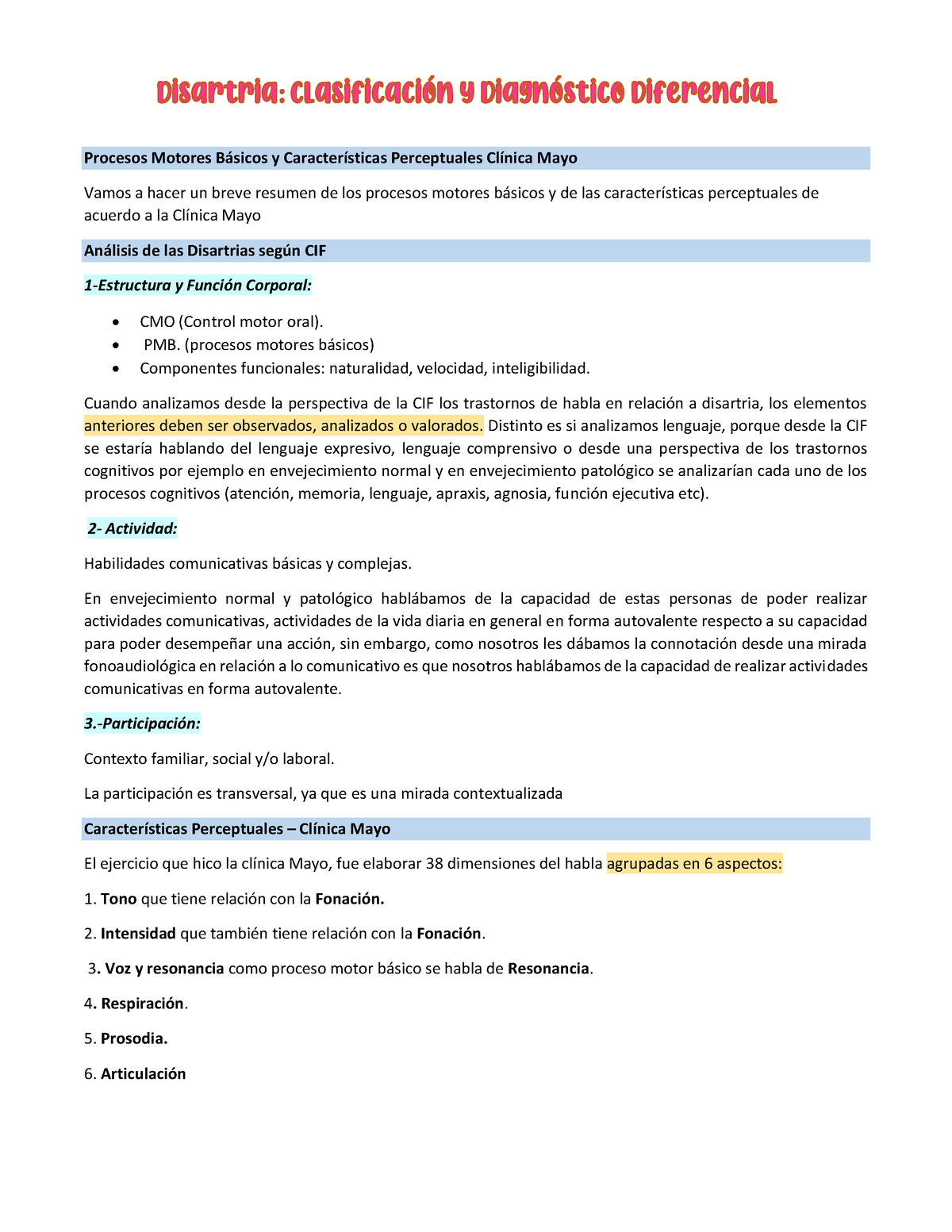 6-Disartria-clasificación Y Diagnóstico Diferencial - Procesos Motores ...