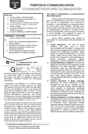 Lesson 3 Purposive Communication - 1 | PURPOSIVE COMMUNICATION| OMSC ...