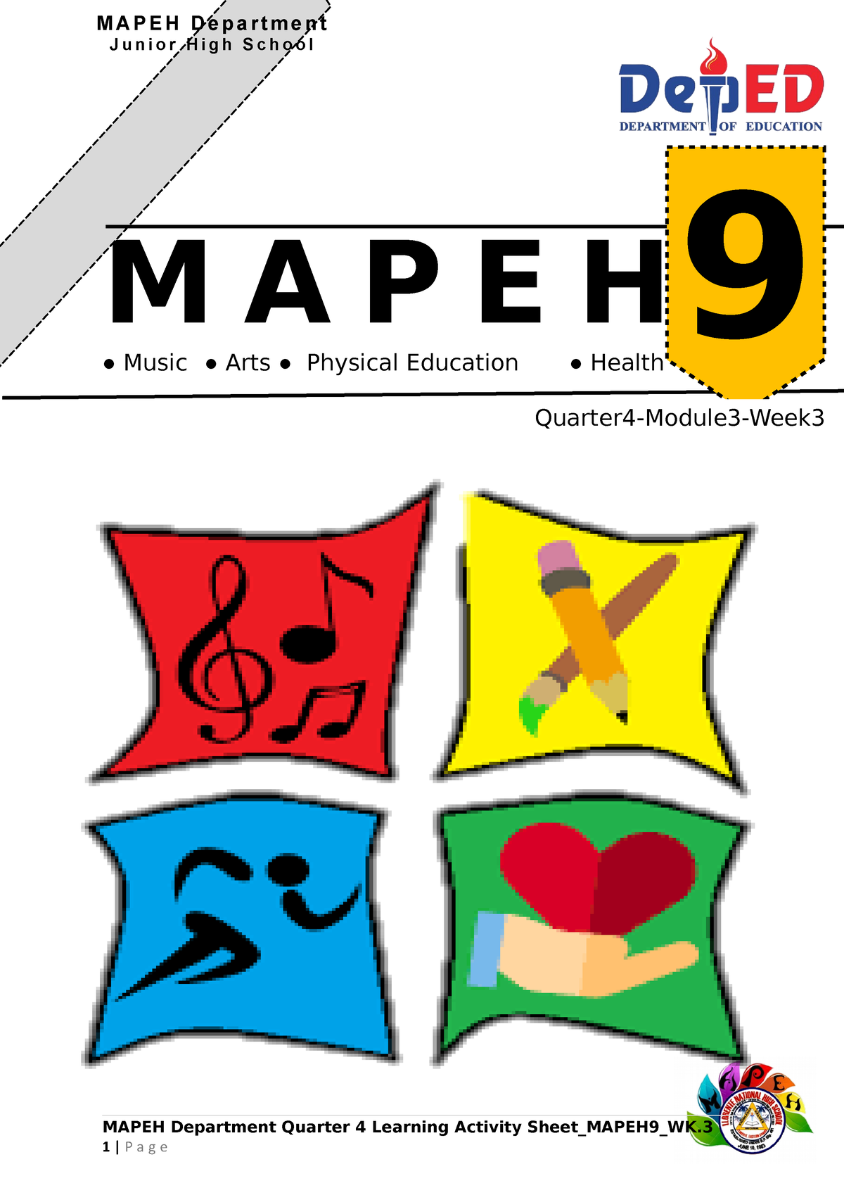 Q4 Mapeh 9 Module 3 WK3 Music Arts - M A P E H Music Arts Physical ...