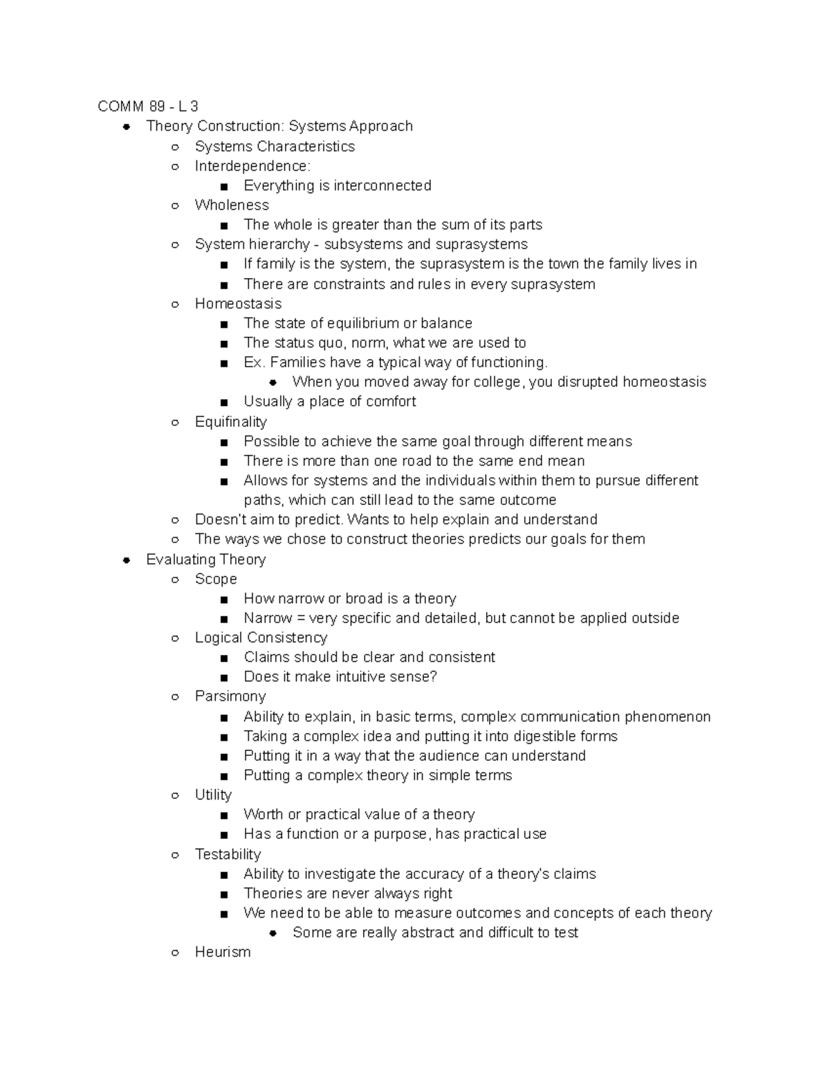COMM 89 - L 3 - Professor Morola - COMM 89 - L 3 Theory Construction ...