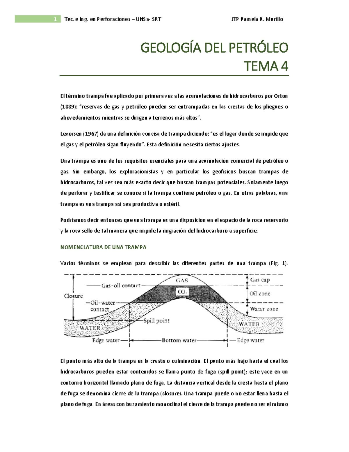 TEMA 4 - Estructuras Geológicas, Trampas - GEOLOGÍA DEL PETRÓLEO TEMA 4 ...