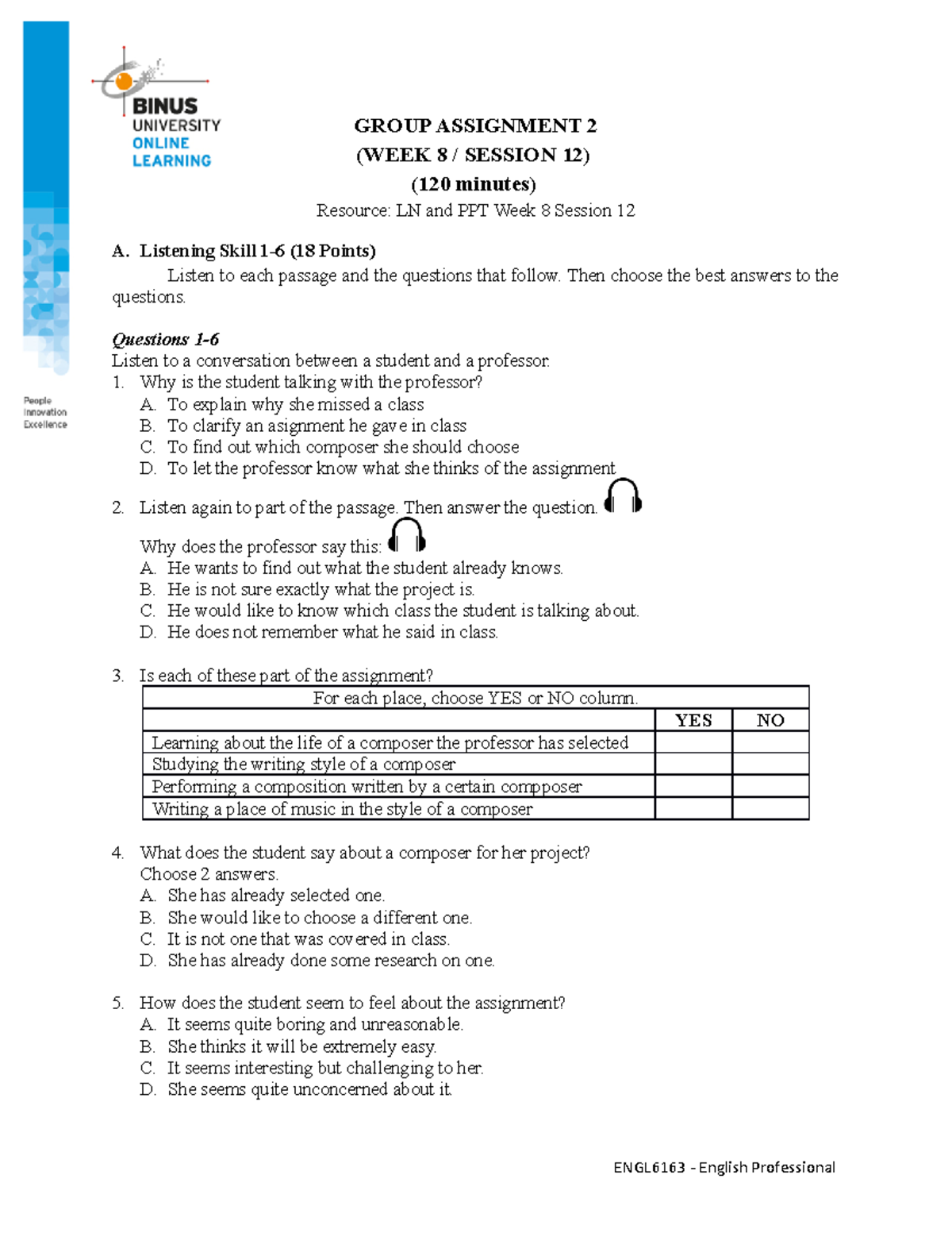 English pro tk 2 - personal assaigment - GROUP ASSIGNMENT 2 (WEEK 8 ...