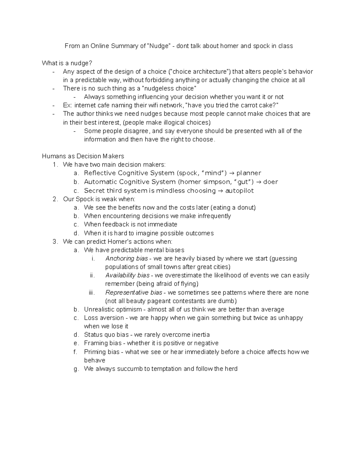 Nudge Summary & Review - Lecture notes Nudging - From an Online Summary ...