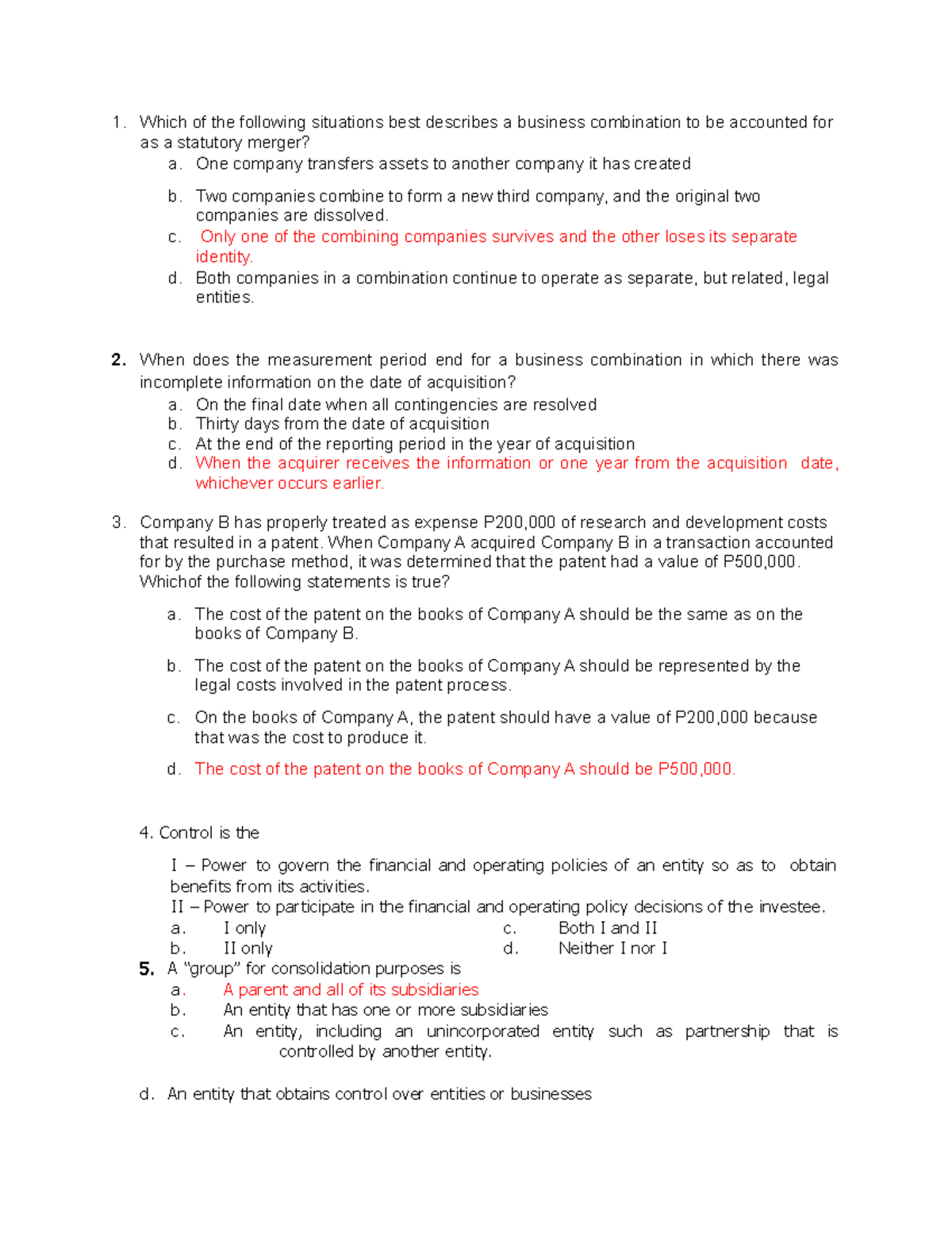 Buscom For 2nd Quiz - Business Com - Which Of The Following Situations 